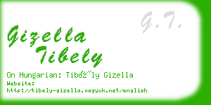 gizella tibely business card